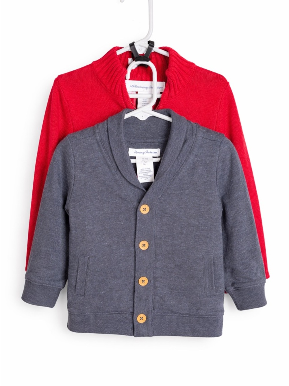 Tommy Bahama Kids Shawl Collar Cardigan Set - Gray and Red